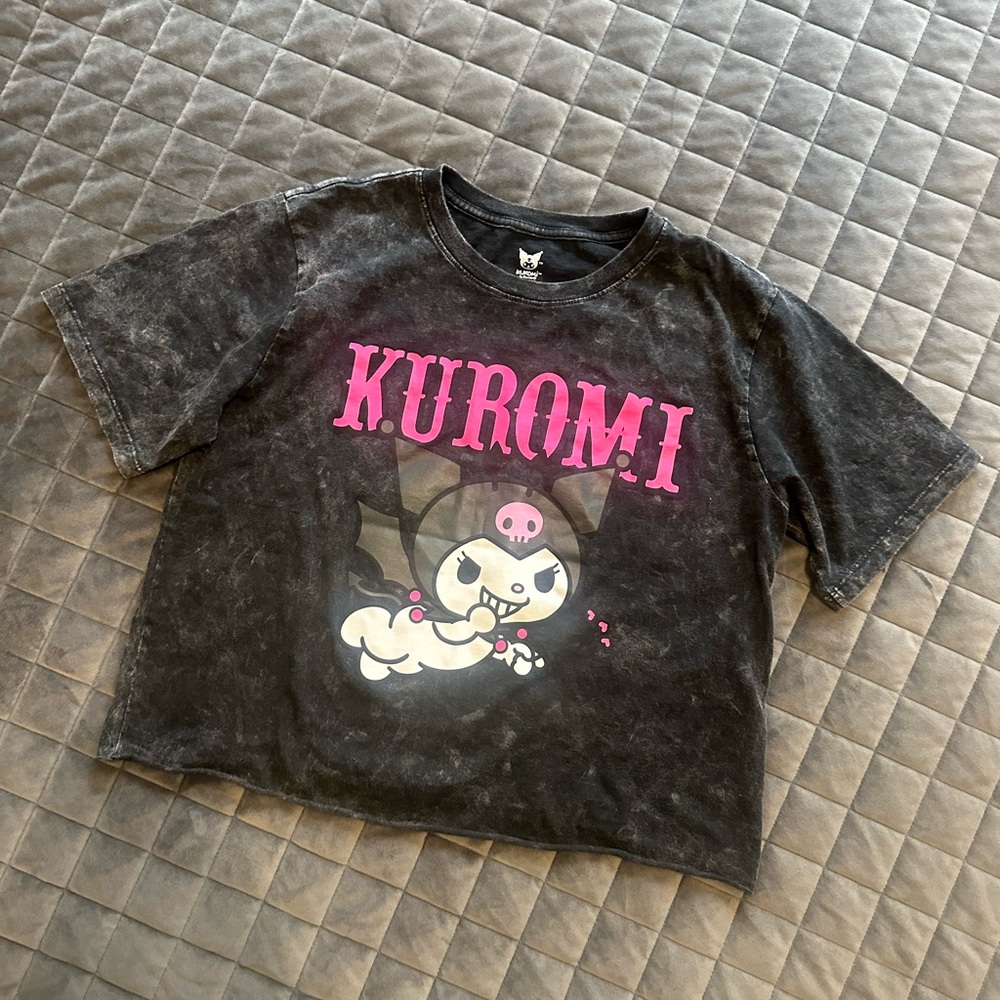 Sanrio Kuromi Graphic Tee - Black and Pink
